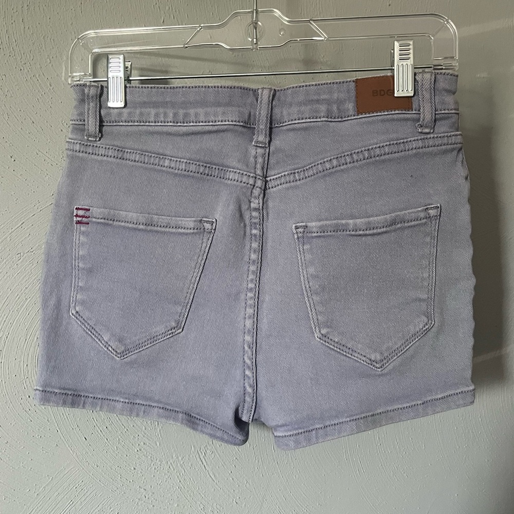 BDG Gray Jean Shorts Mid-Thigh Cut